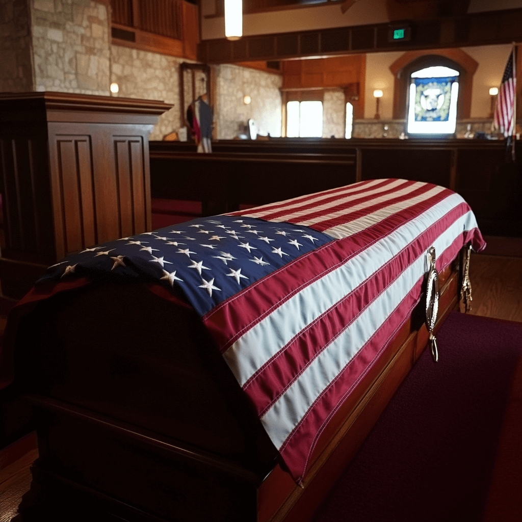 an_american_flag_draped_casket_of_a_firefighter