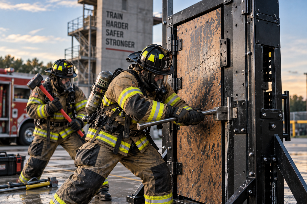 Firefighters Forcible-Entry Training