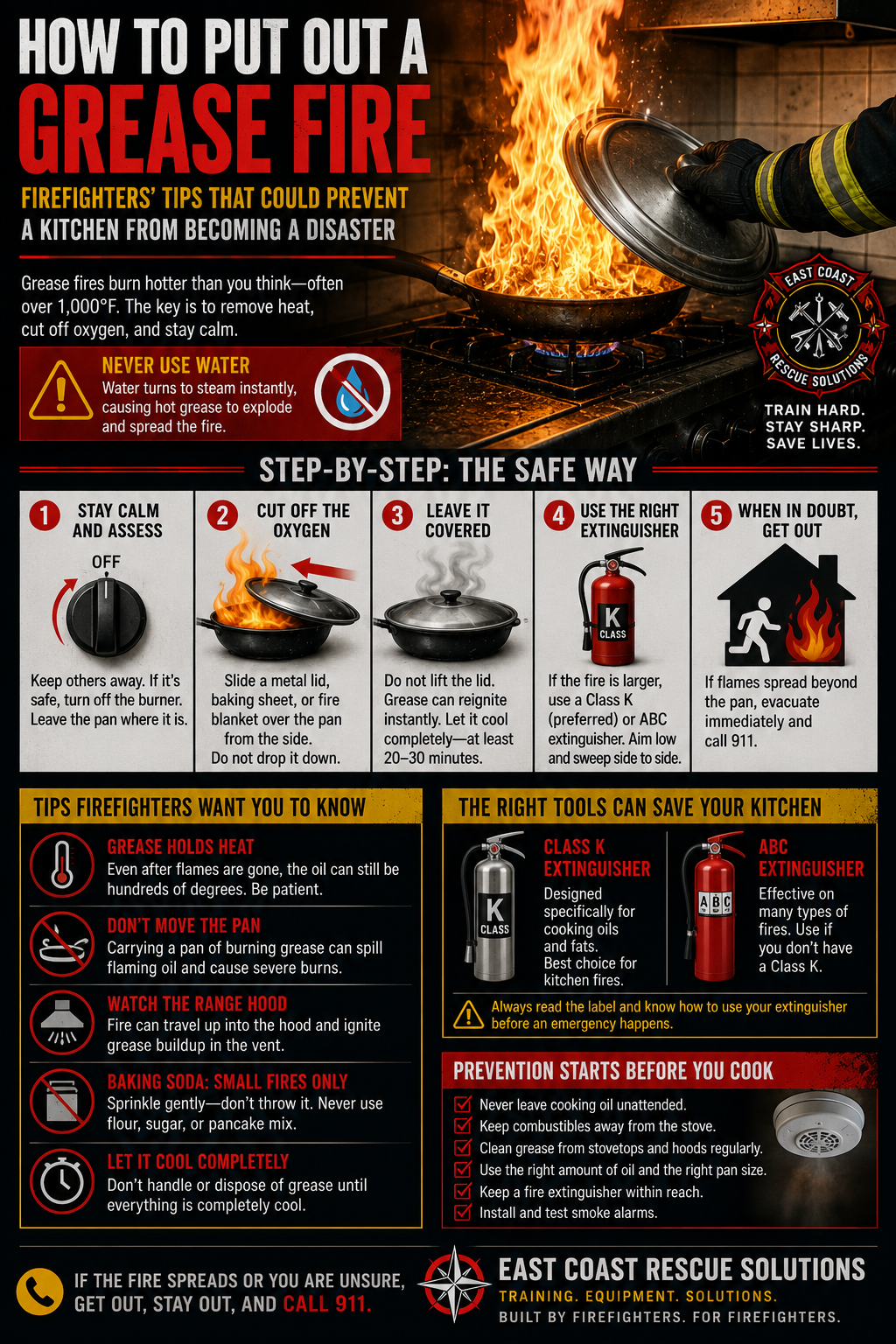 Putting out grease fire
