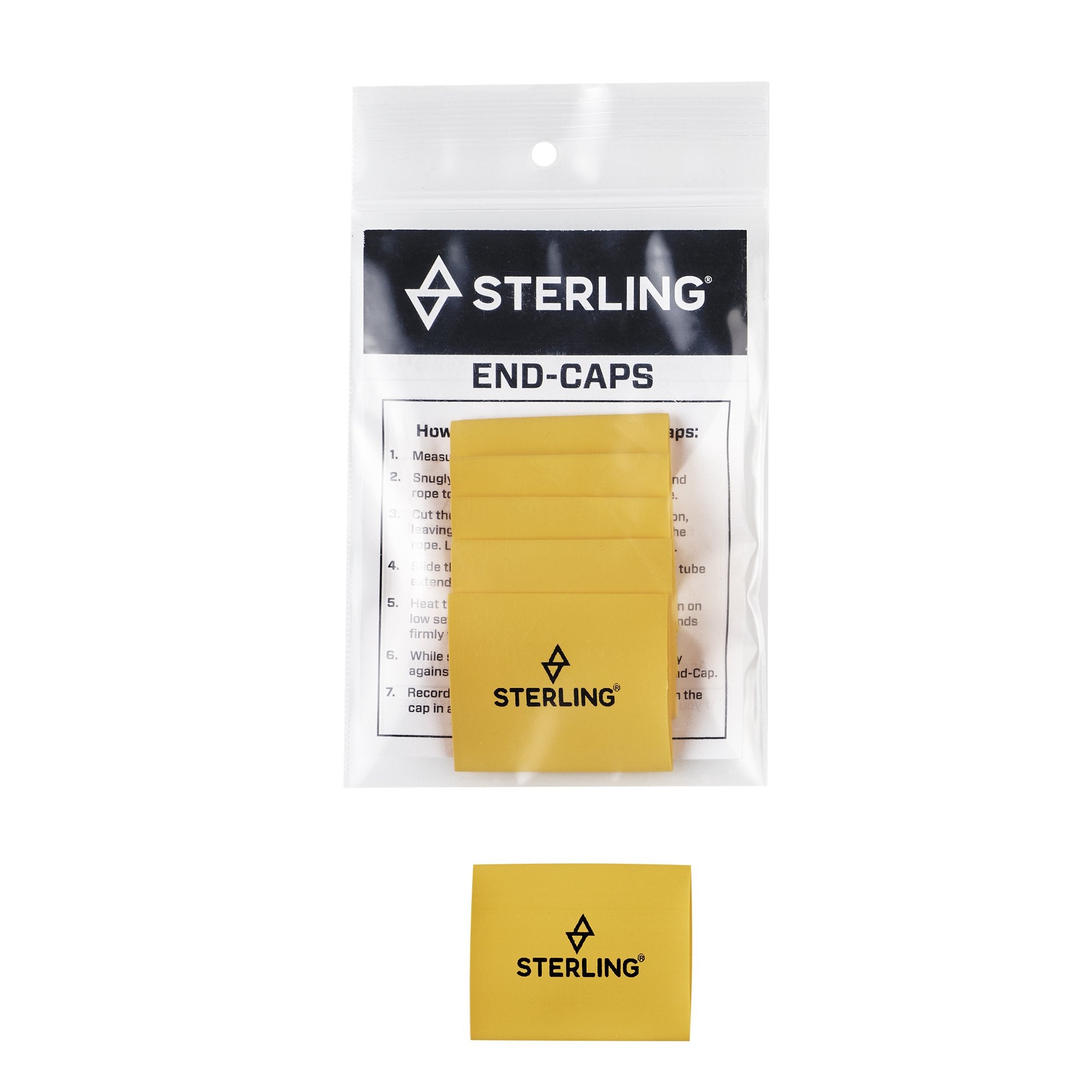 Sterling Rope End Labels  Bag of 6