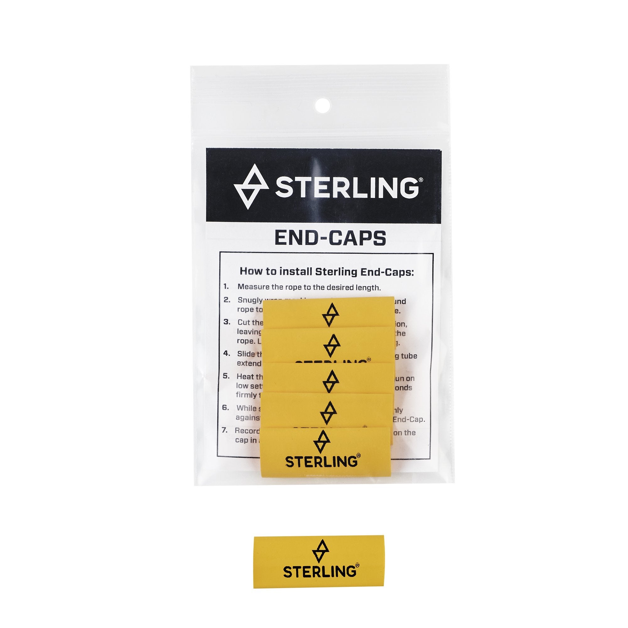 Sterling Rope End Labels  Bag of 6