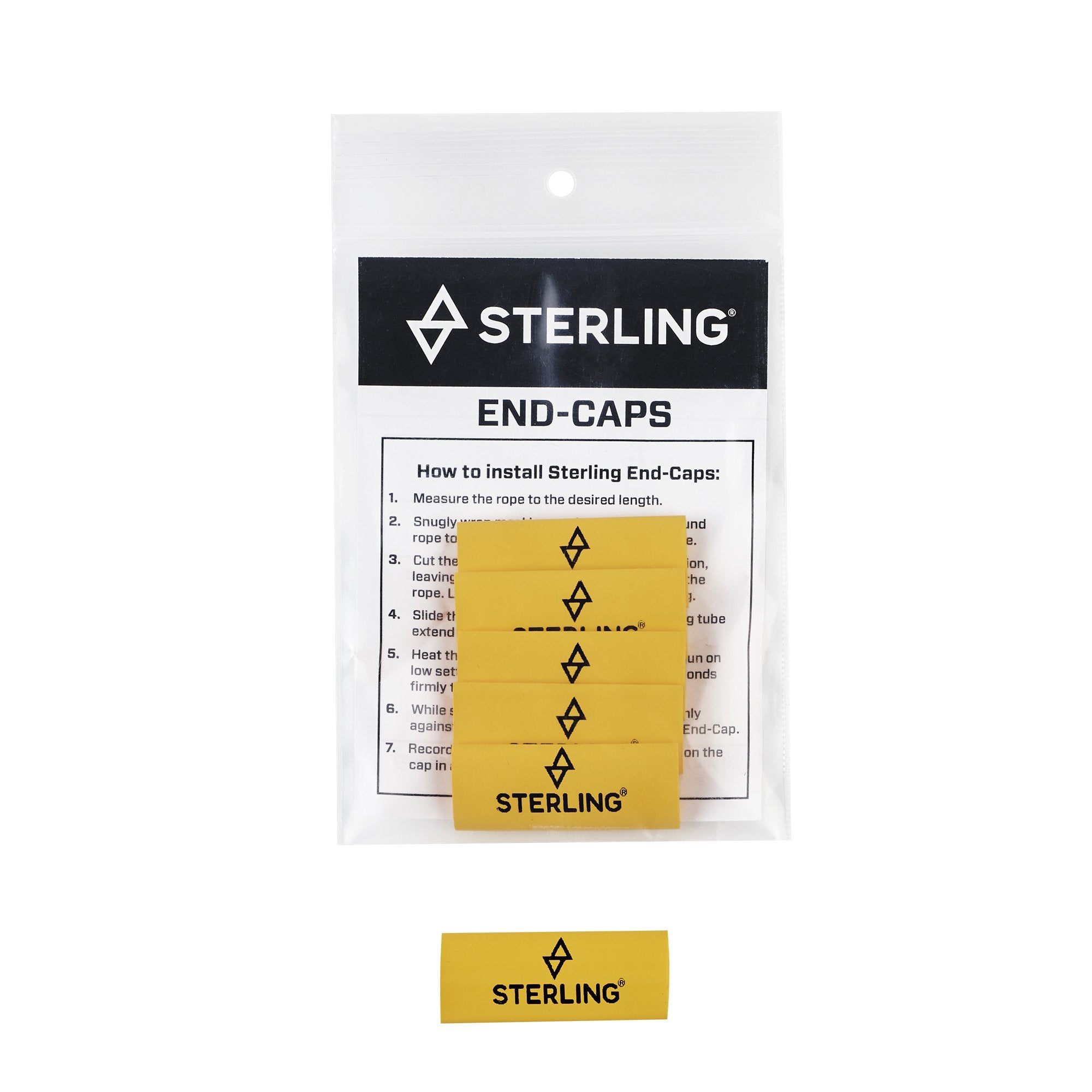 Sterling Rope End Labels  Bag of 6