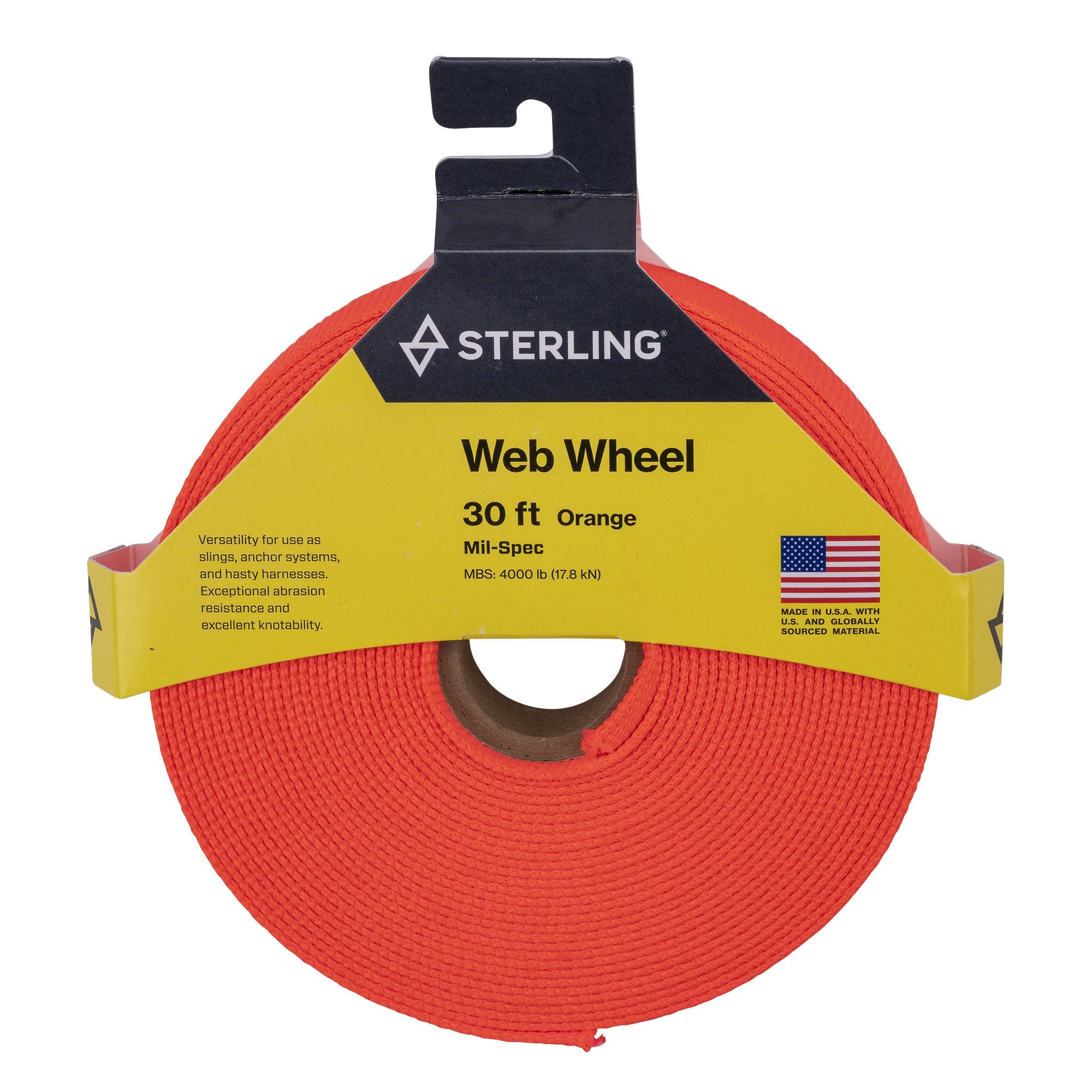 Sterling 1" Tubular Mil Sp Web Wheel